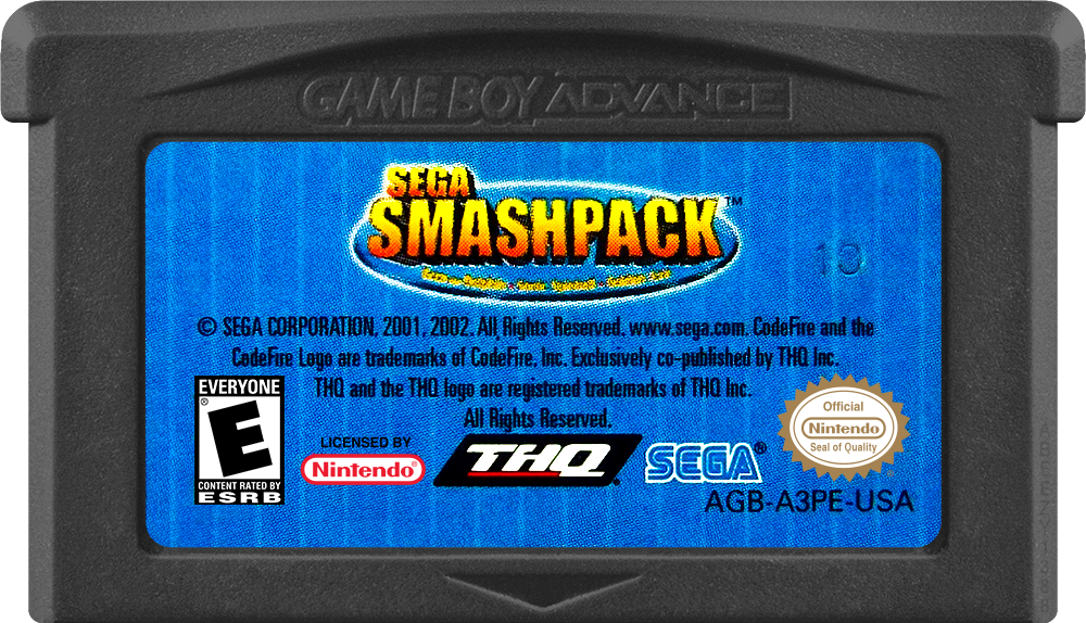 Sega Smash Pack media 2 for GameBoy Advance